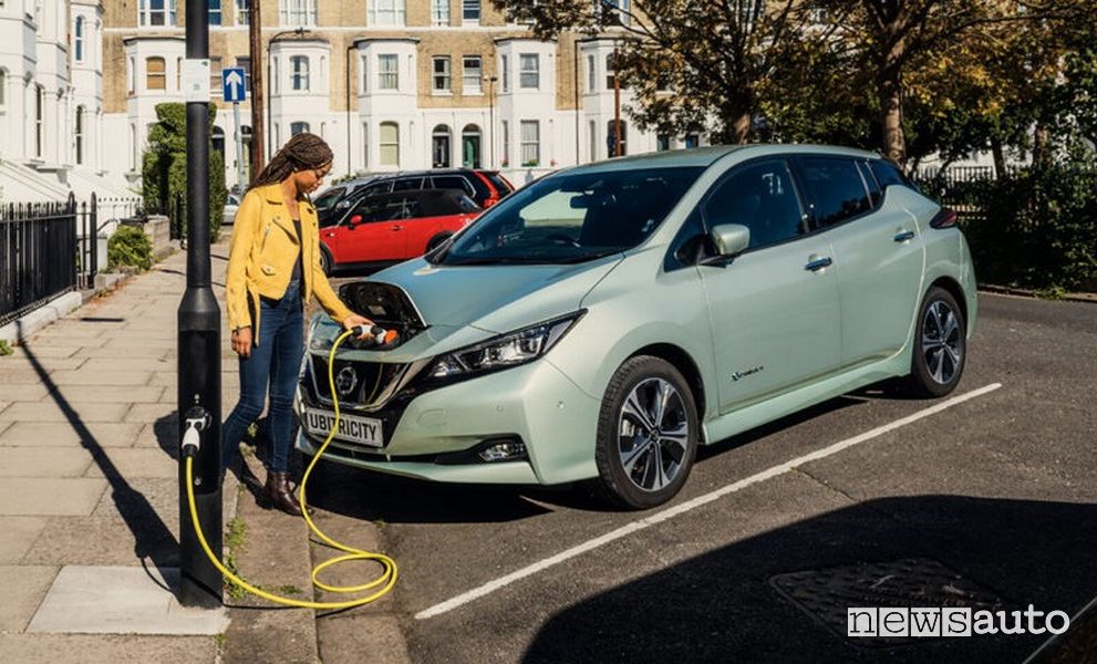 Ricarica elettrica dai pali della luce potenza