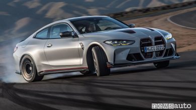 Nuova BMW M4 CSL derapata in pista