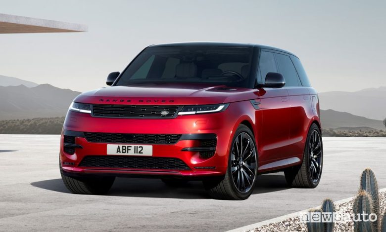 Vista di profilo nuovo Range Rover Sport