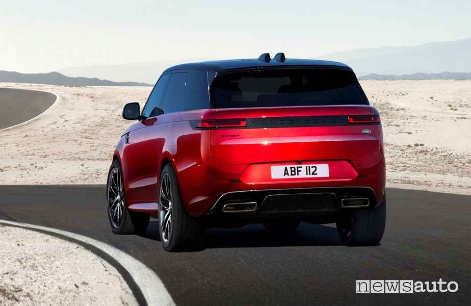 Vista posteriore nuovo Range Rover Sport