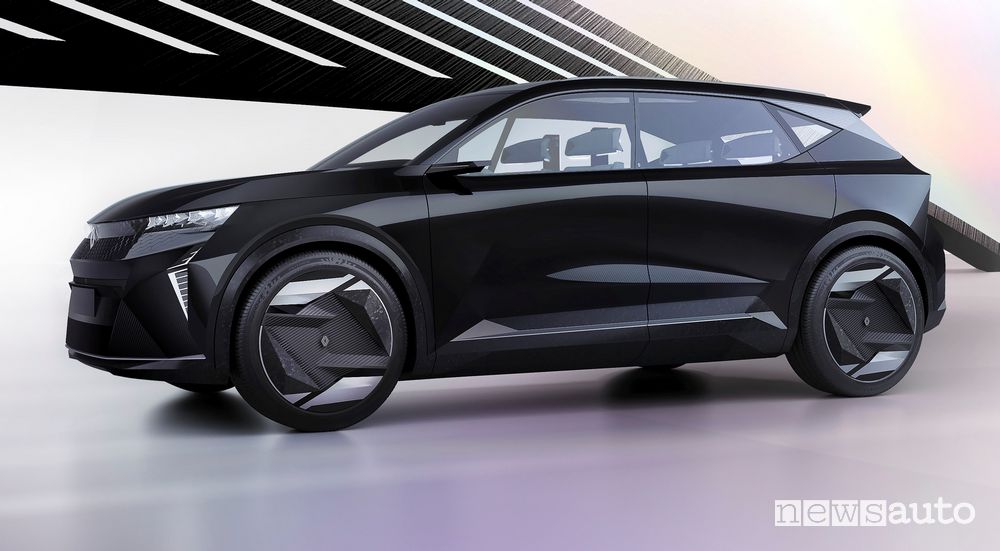 Vista di profilo Renault Scénic Vision concept car