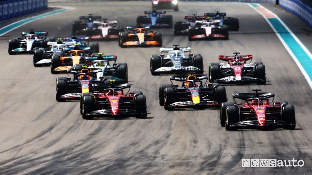 La partenza del Gp di Miami F1 2022