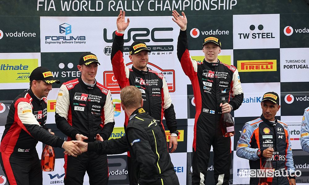 podio del Rally di Portogallo WRC 2022