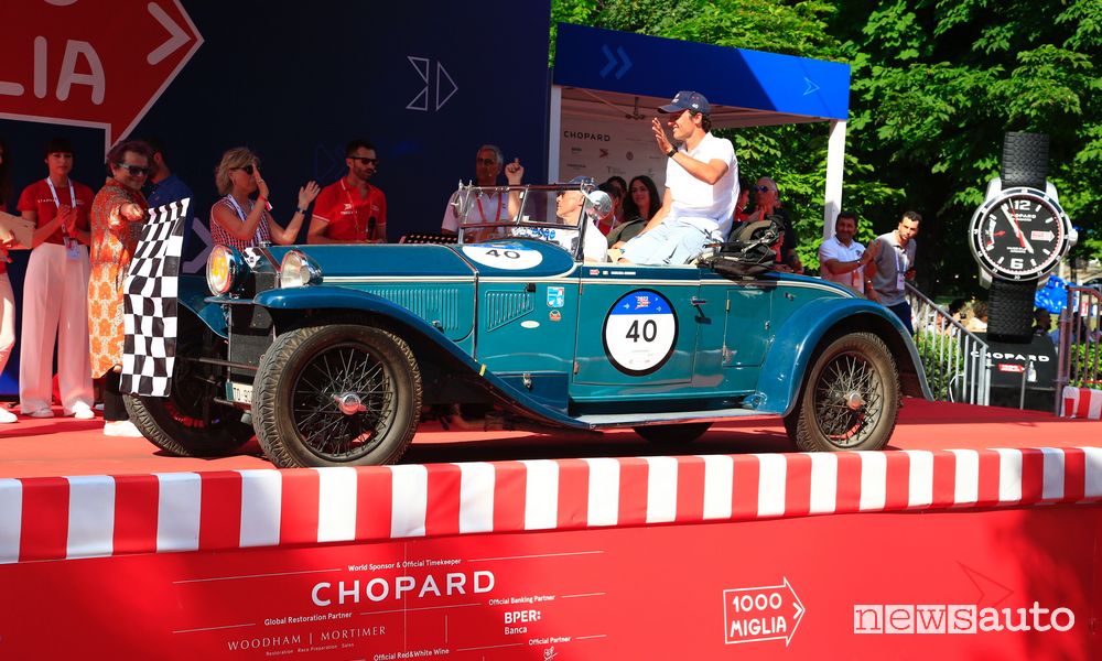 Andrea Luigi Belometti e Gianluca Bergomi su Lancia Lambda Spider Tipo 221 del 1929 secondi classificati alla Mille Miglia 2022