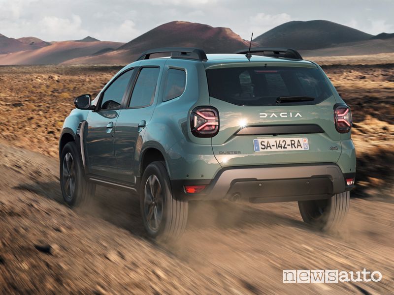 Vista posteriore nuovo Dacia Duster