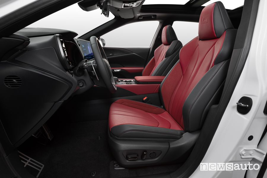 Sedili anteriori abitacolo nuovo Lexus RX 500h F Sport