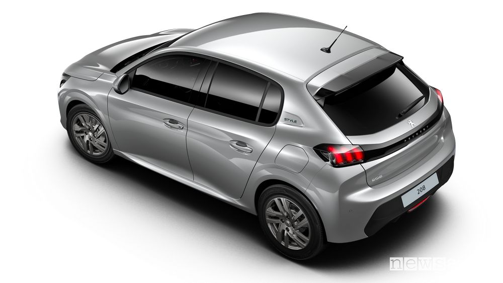 Vista posteriore Peugeot 208 Style