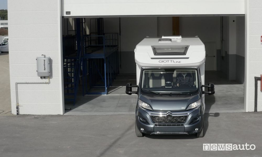Fase di collaudo del camper