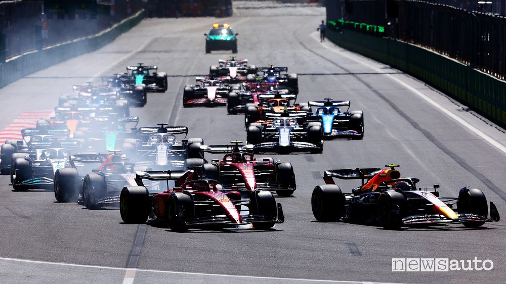 F1 2022 Gp Azerbaijan partenza Baku