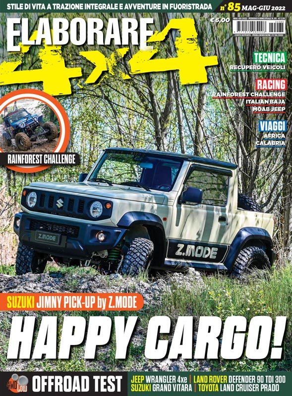 Magazine ELABORARE con la prova integrale del Wrangler JLU Plug-In 4xe