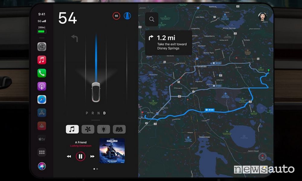 Apple CarPlay e Android Auto su Tesla