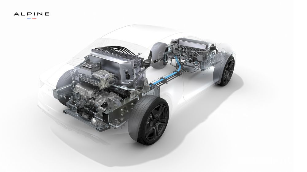 Motore elettrico Alpine A110 elettrica E-ternité