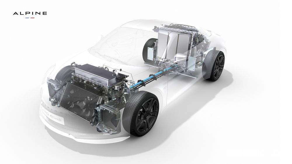 Motore elettrico Alpine A110 elettrica E-ternité
