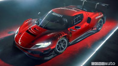 Vista di profilo Ferrari 296 GT3