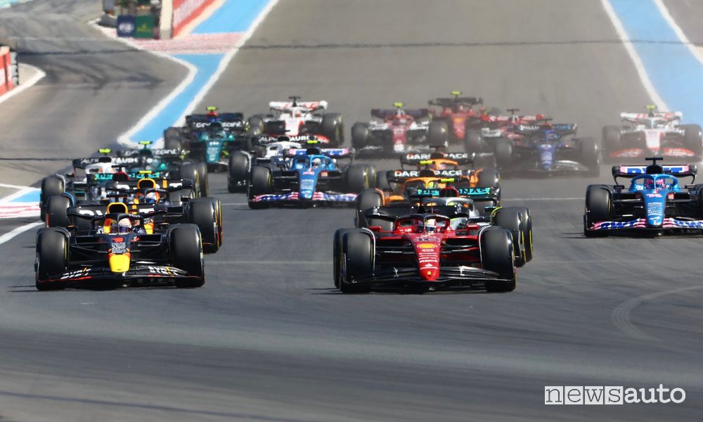 F1 Gp Francia 2022 partenza Le Castellet