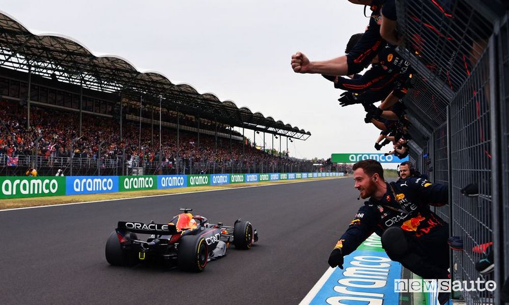 F1 Gp Ungheria 2022 vittoria Red Bull Max Verstappen