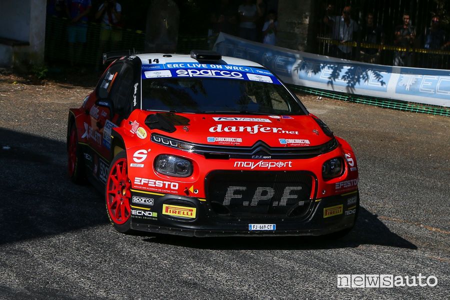 Andrea Crugnola su Citroen C3 al Rally di Roma 2022