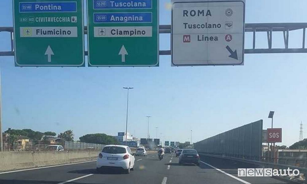 Raccordo Anulare chiuso careggiata esterna Via Casilina