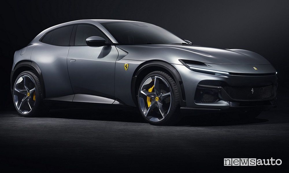 Vista di profilo Ferrari Purosangue SUV