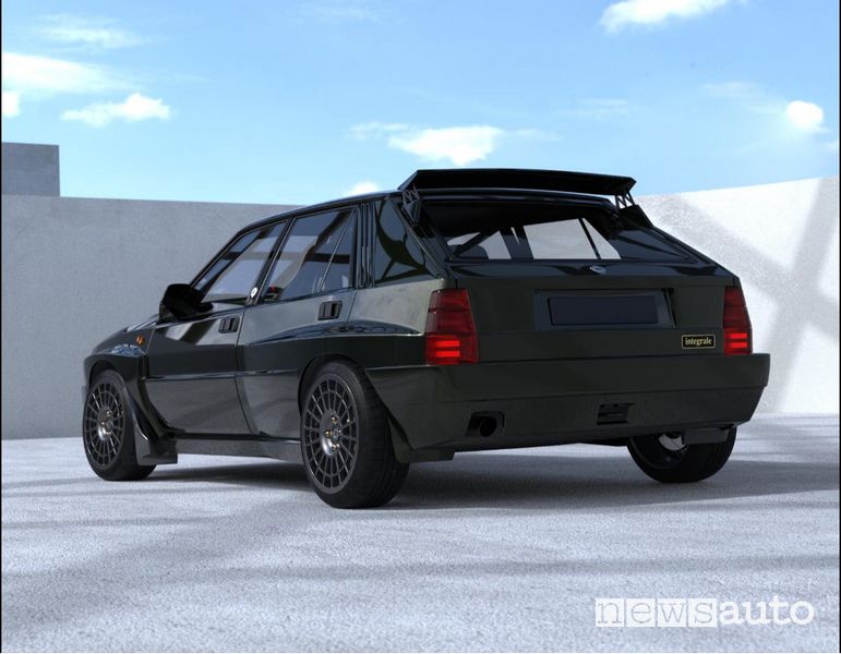 Vista posteriore Lancia Delta Integrale Maturo Stradale