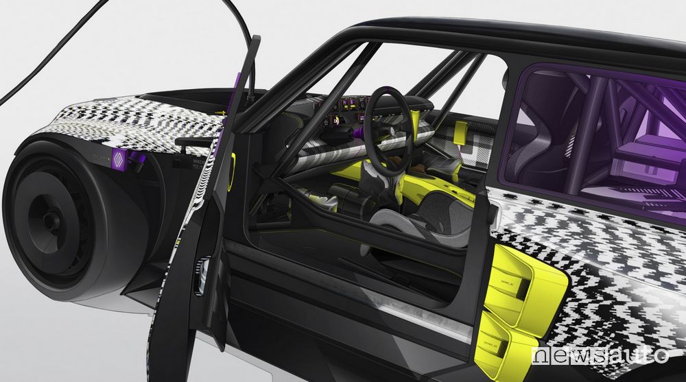 Abitacolo Renault R5 Turbo 3E showcar elettrica