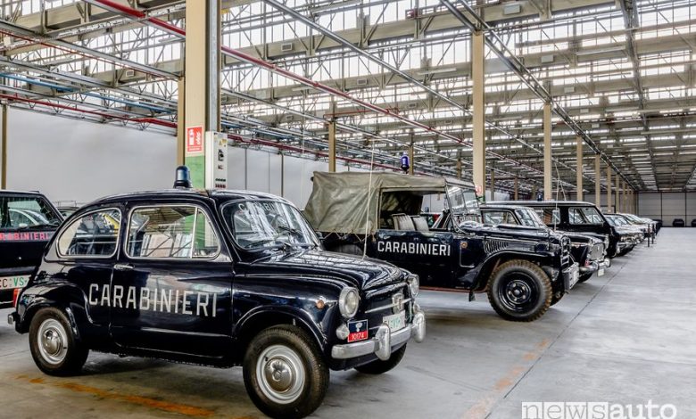 auto storiche dei Carabinieri in mostra all'Heritage Hub