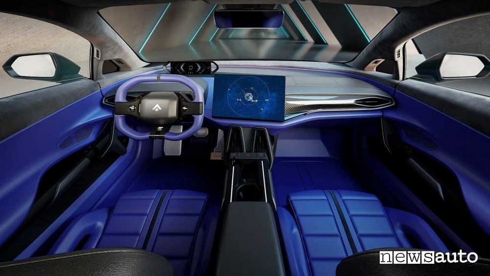 Hypercar elettrica Aion Hyper SSR, interni