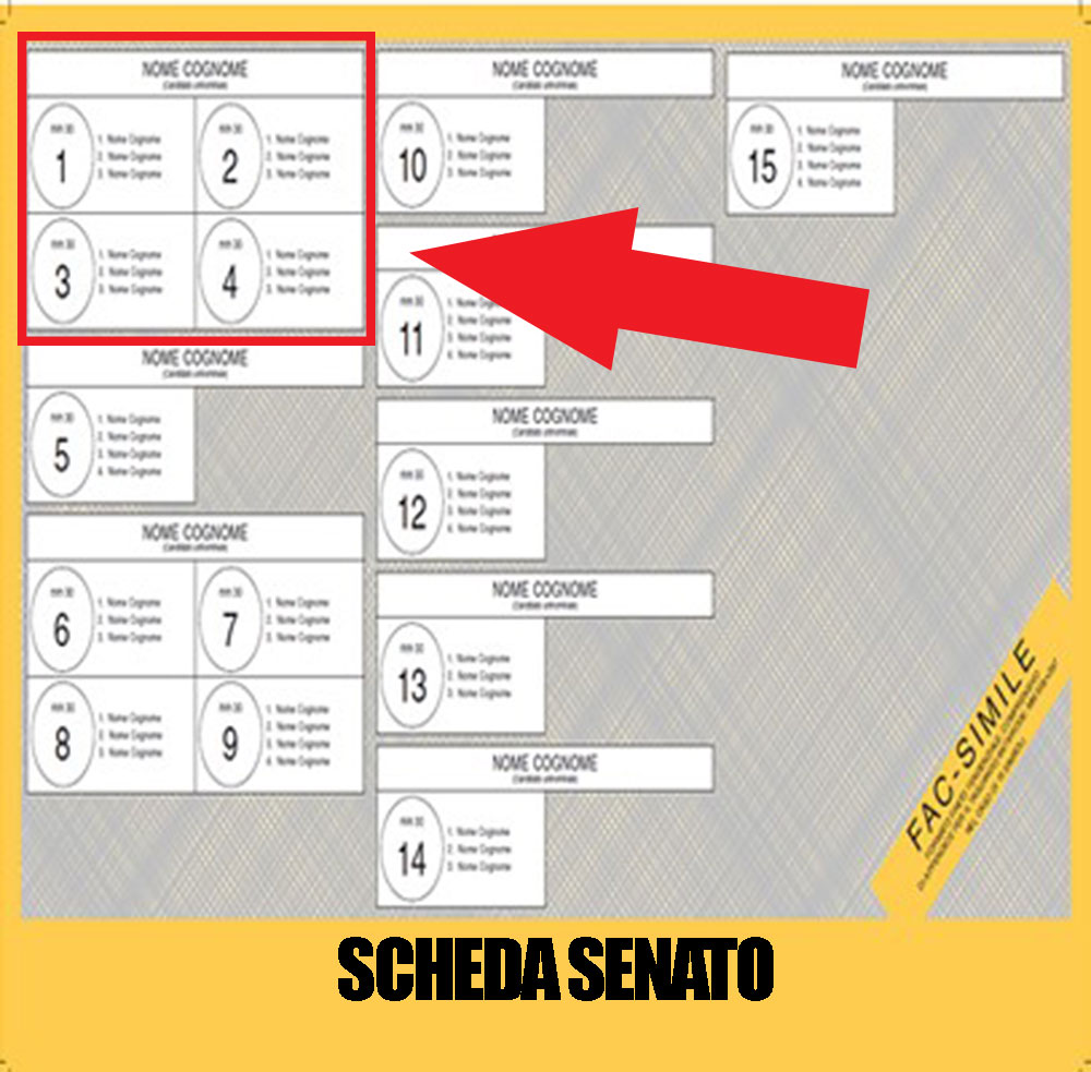 Spiegazione scheda Elettorale elezioni 2022