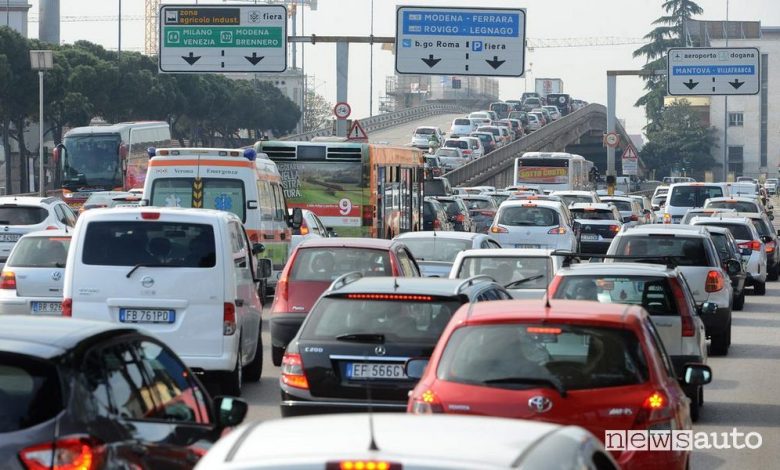 Traffico Verona Veneto stop auto diesel Euro 4