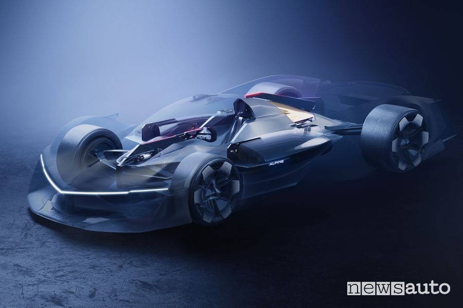 Vista di profilo 3/4 Alpine Alpenglow Concept