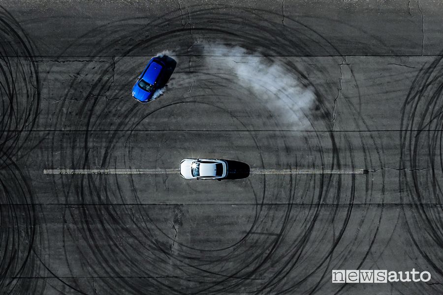 Burnout con l'Audi RS 3 Sportback performance edition
