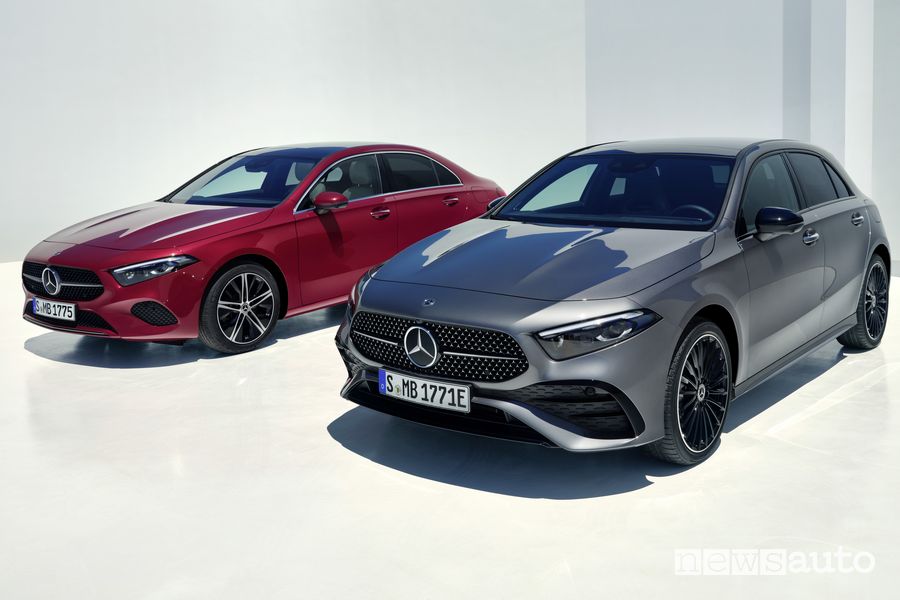 Nuova Mercedes-Benz Classe A hatchback e sedan