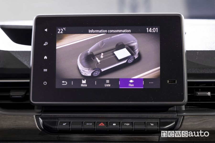 Renault Kangoo E-Tech Electric display infotainment