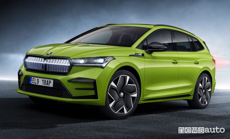 Skoda Enyaq RS iV anteriore 3/4