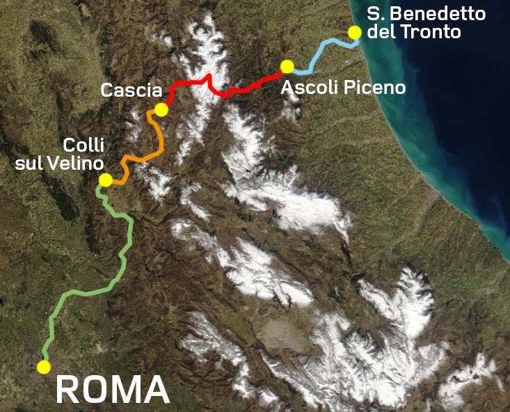 Tirreno Adriatica da Roma a San Benedetto del Tronto