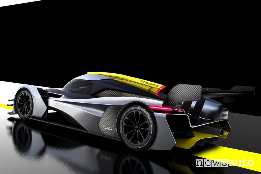 777 hypercar vista posteriore