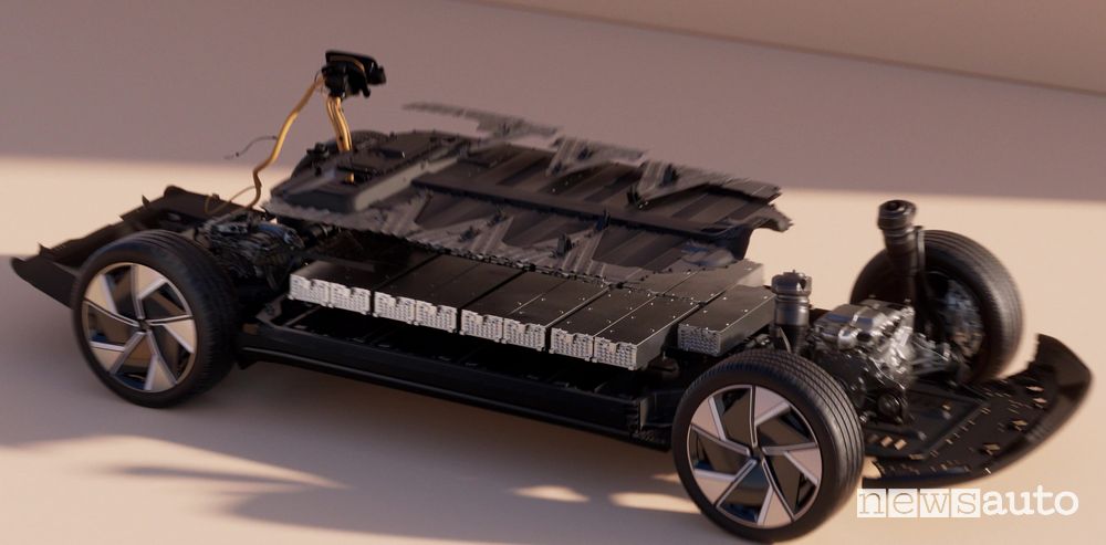 Volvo EX90 batteria, pianale