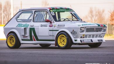 Fiat 127 Top elaborata livrea Alitalia anteriore 3/4