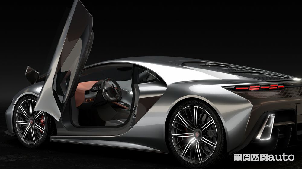Hypercar Bertone GB110 posteriore 3/4