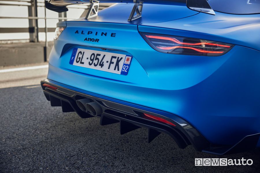 Alpine A110 R diffusore posteriore in fibra di carbonio