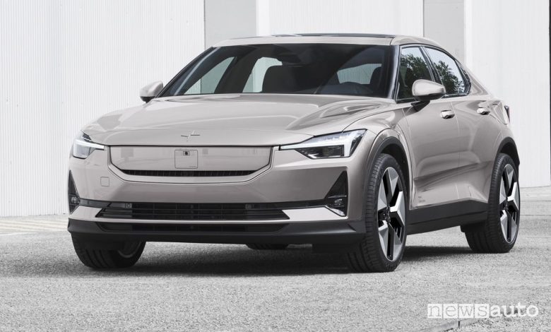 Nuova Polestar 2 anteriore 3/4