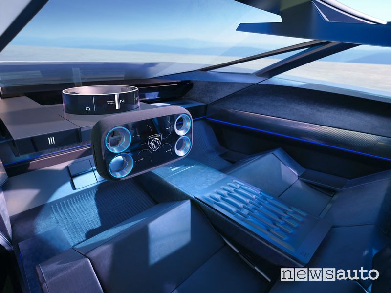 Peugeot Inception Concept abitacolo Hypersquare
