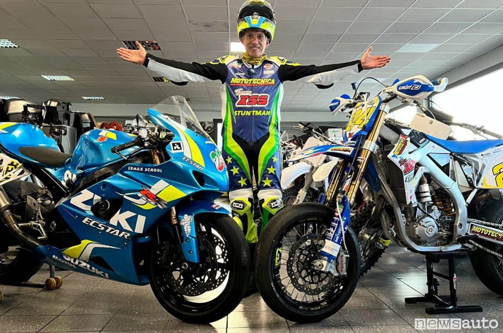 Ermanno Bastianini stuntman con le moto, controfigura nel cinema