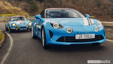 Alpine A110 San Remo 73 frontale su strada