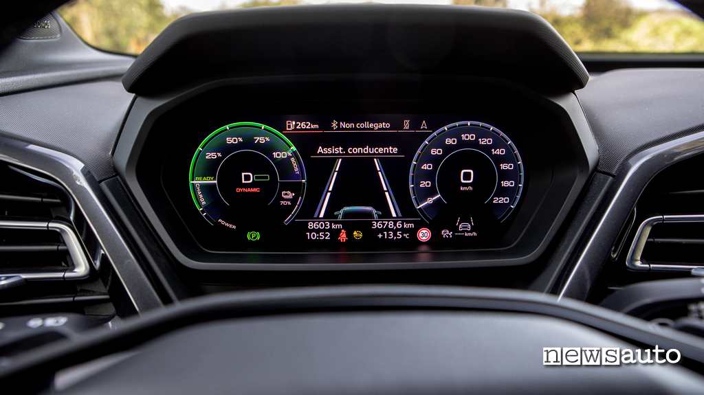 Audi Q4 e-tron strumentazione digitale