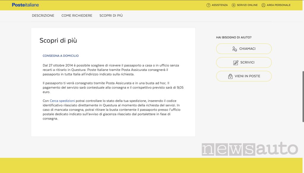 come fare la richiesta del passaporto, ottieni il passaporto a domicilio con poste italiane