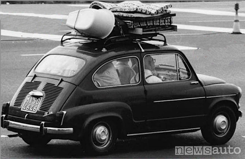 Fiat 600 a pieno carico