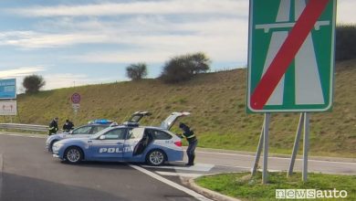 auto contromano A1 Polizia Stradale