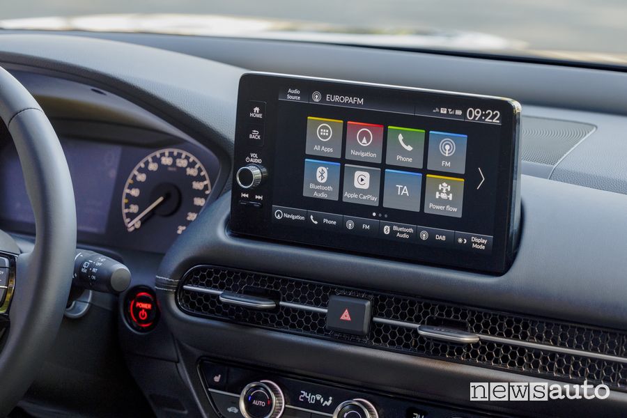 Honda ZR-V e:HEV Sport display infotainment