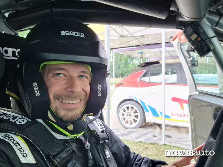 Opel Corsa-e Rally a bordo con Marco Paternostro